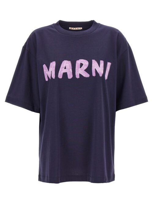 Logo print T-shirt MARNI Blue