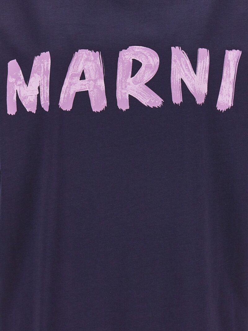 Logo print T-shirt 100% cotton MARNI Blue