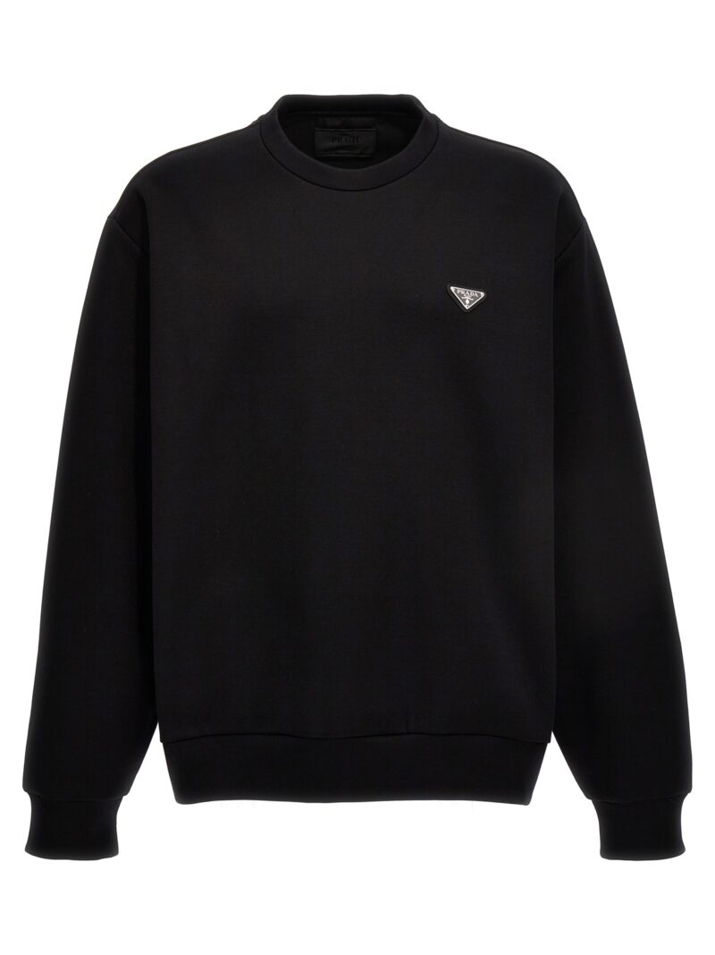 Triangle logo sweatshirt PRADA Black