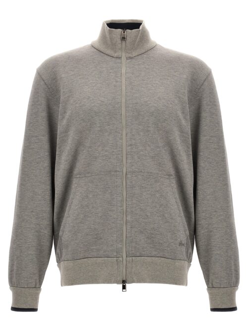 Processed cotton sweatshirt BRIONI Gray