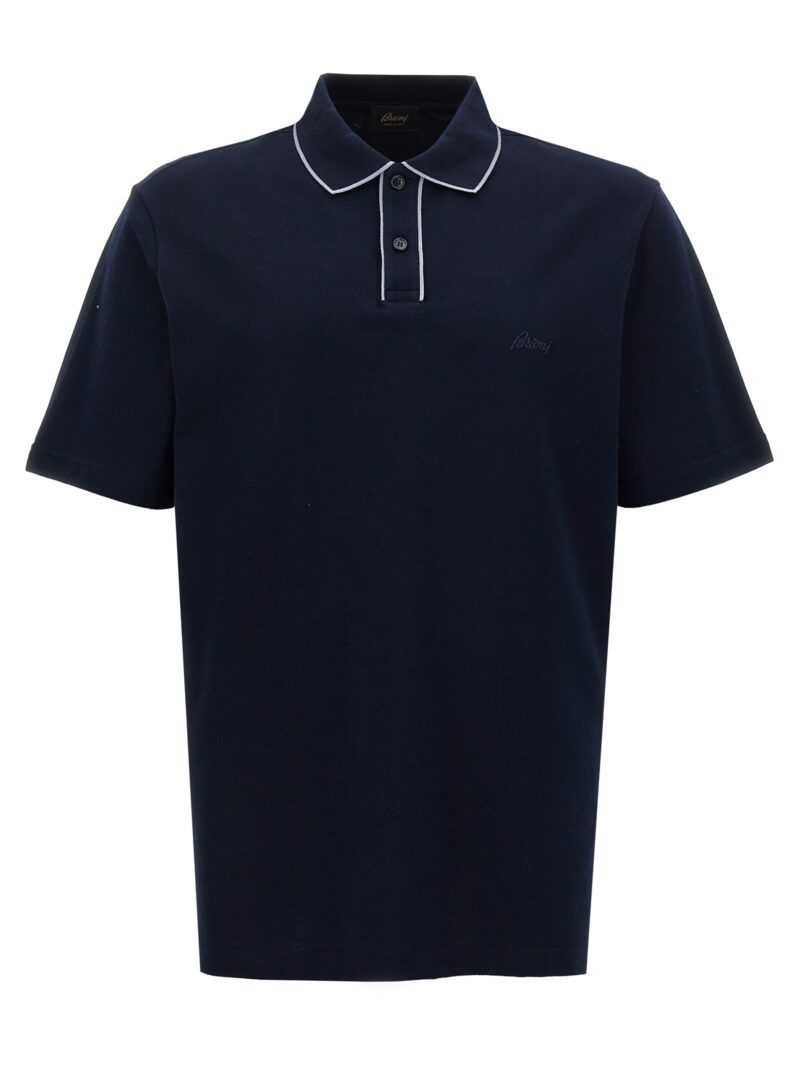 Logo embroidery polo shirt BRIONI Blue