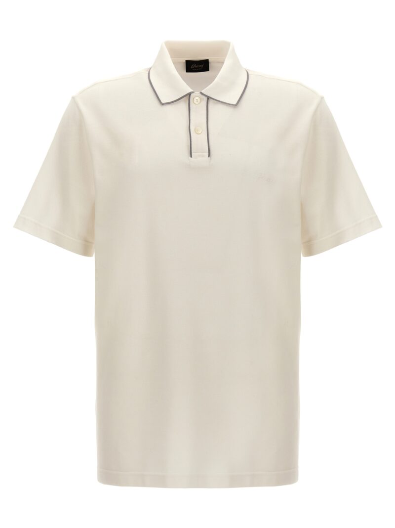 Logo embroidery polo shirt BRIONI White