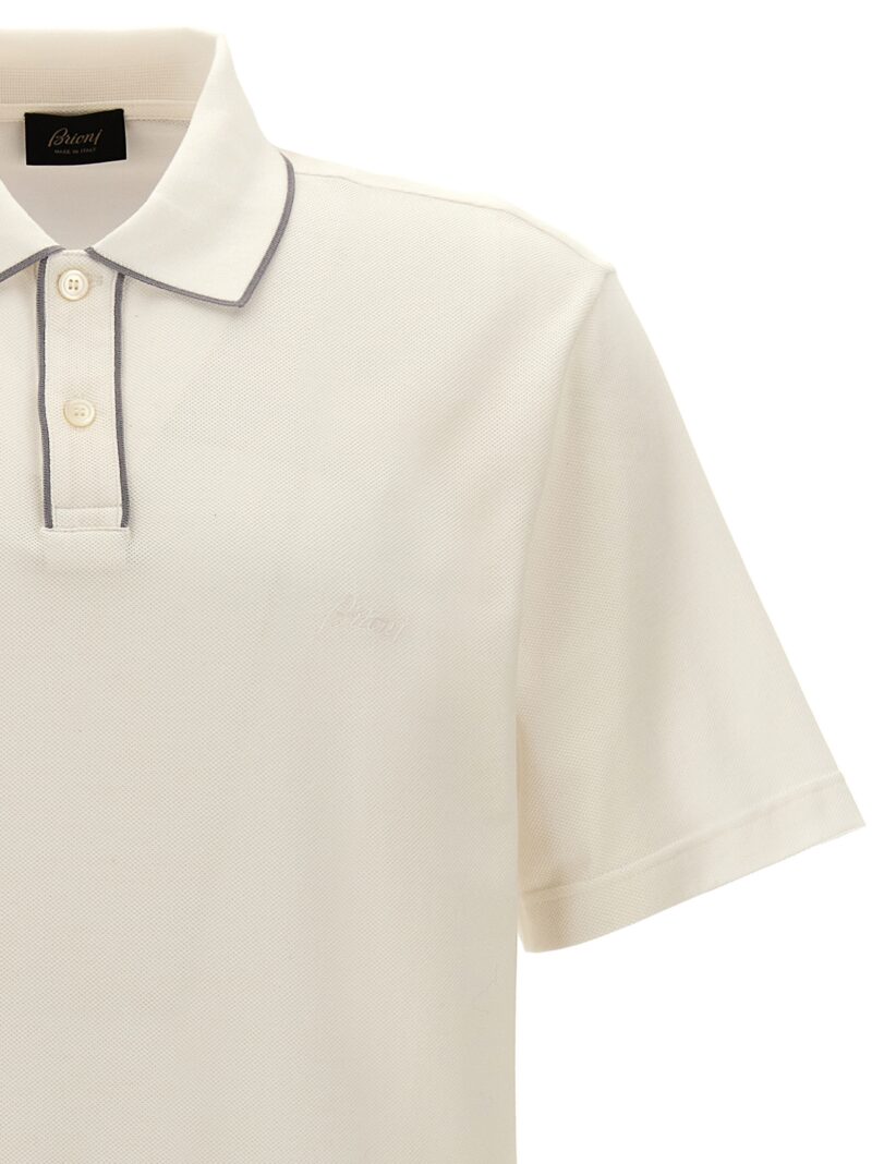 Logo embroidery polo shirt Man BRIONI White