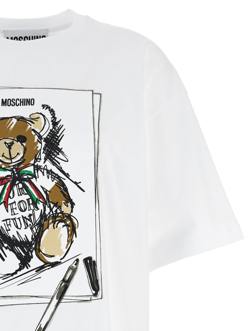 Printed T-shirt Woman MOSCHINO White