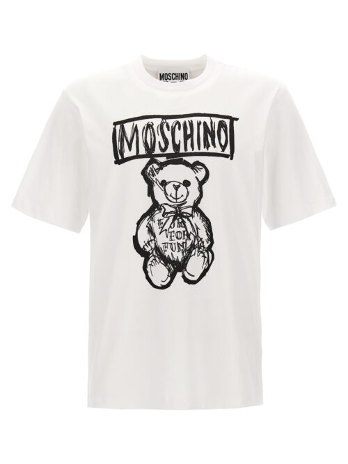 Logo print T-shirt MOSCHINO White/Black