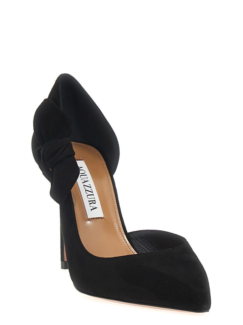 'Very Bow Tie' pumps VBTMIDP0SUEBLACK AQUAZZURA Black