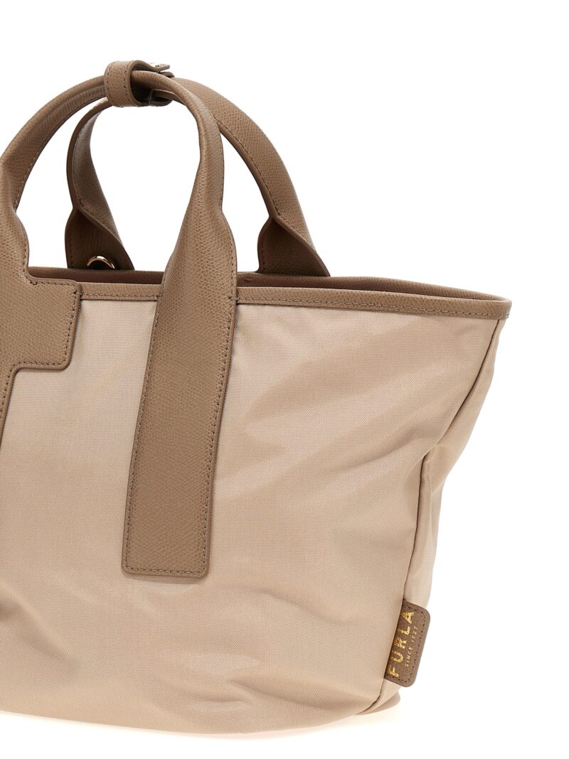 'Piuma M' shopping bag Woman FURLA Beige