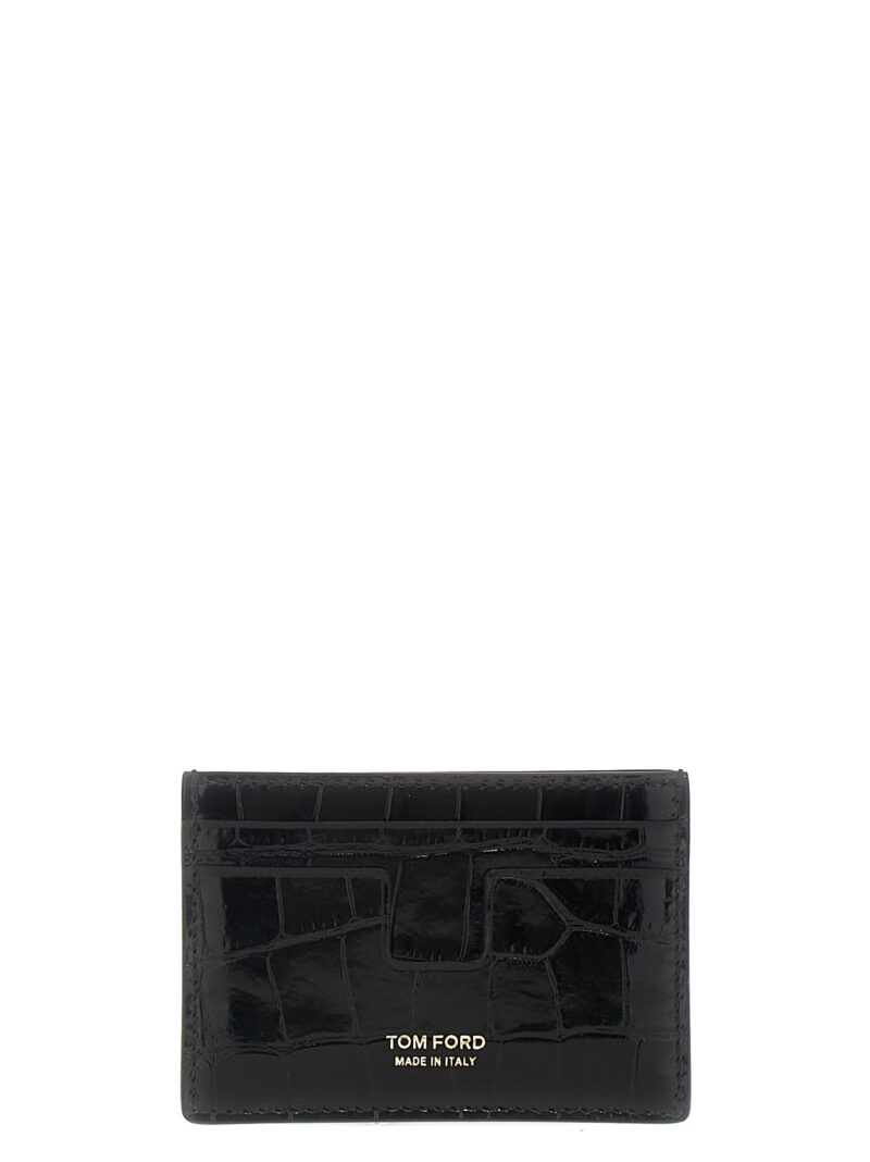 Logo card holder TOM FORD Black