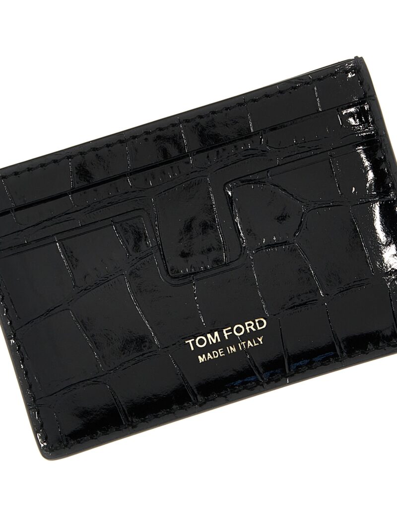 Logo card holder Man TOM FORD Black