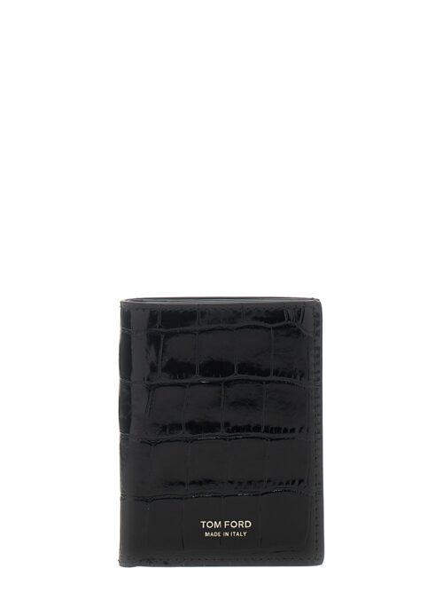 Logo card holder TOM FORD Black