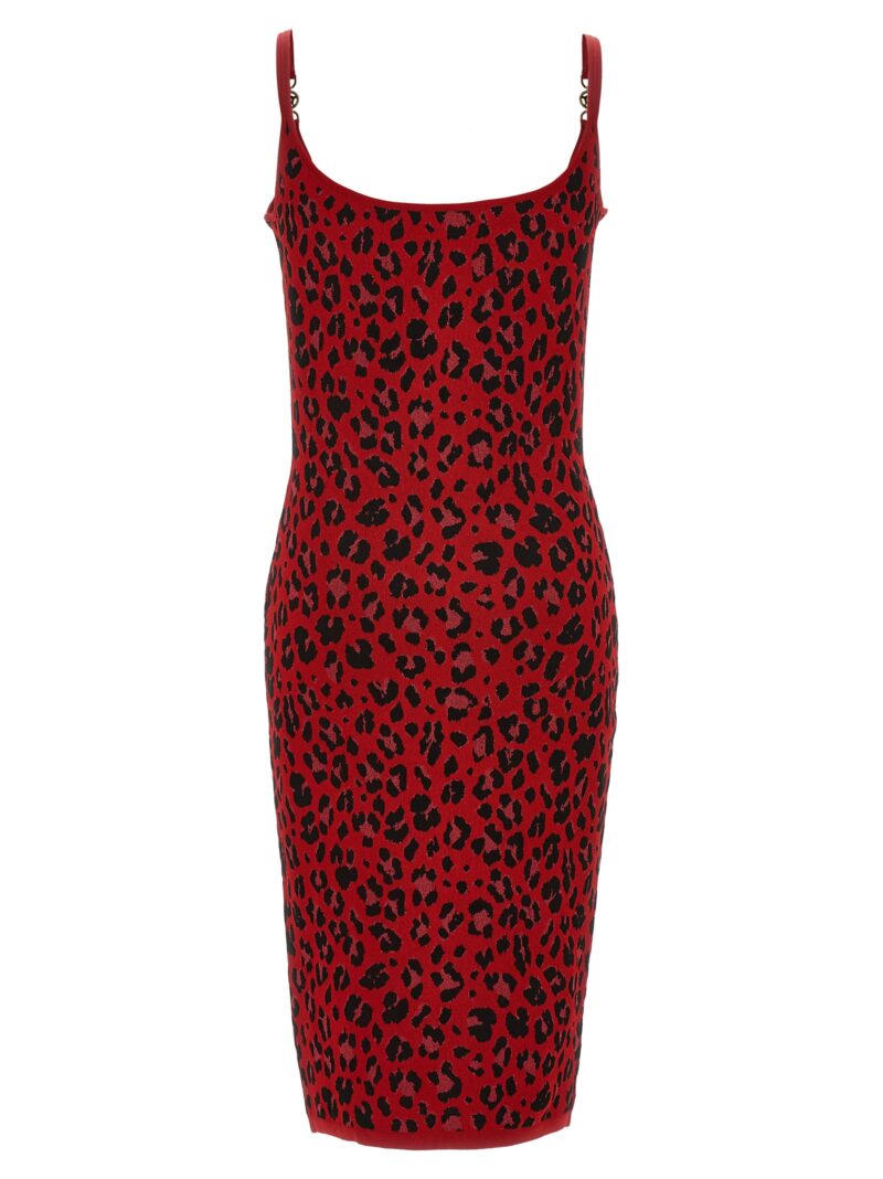 'Medusa' animal dress 10113961A122361RB30 VERSACE Red