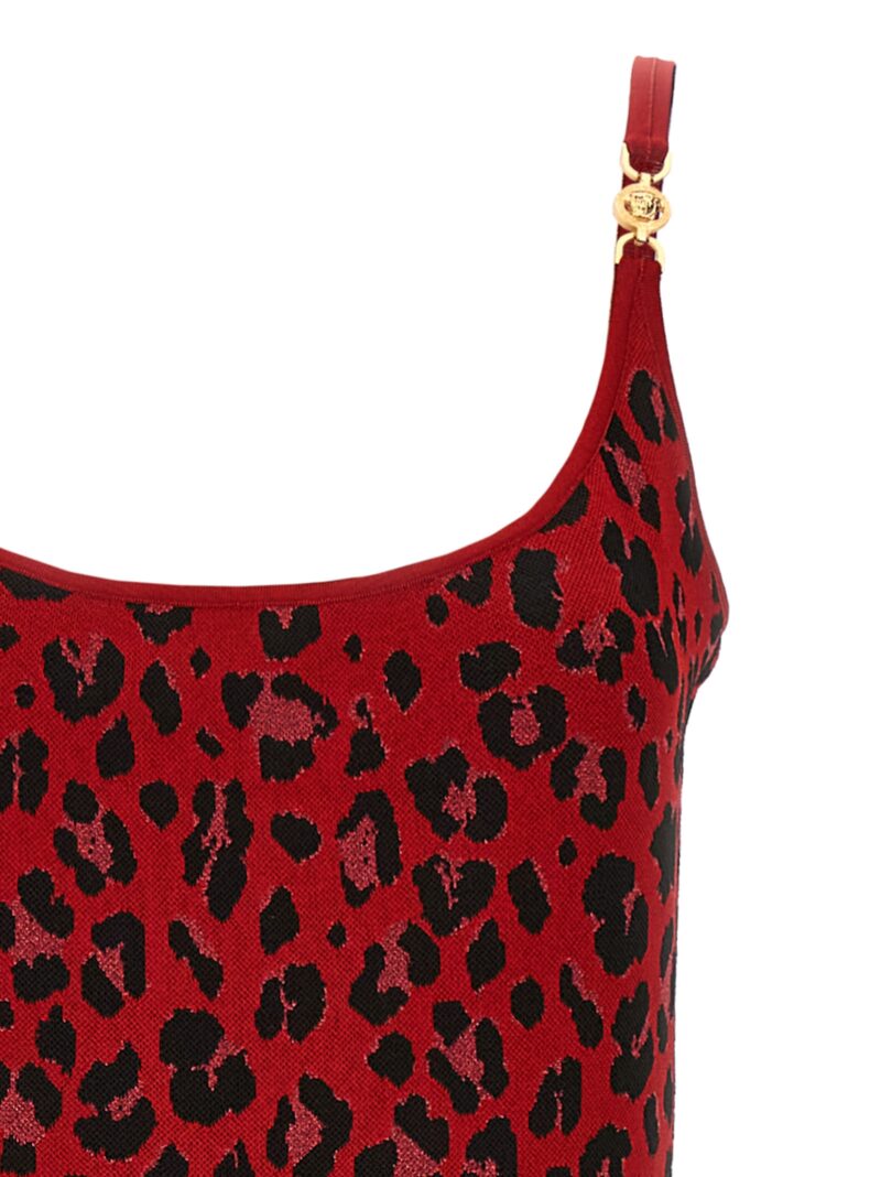 'Medusa' animal dress Woman VERSACE Red