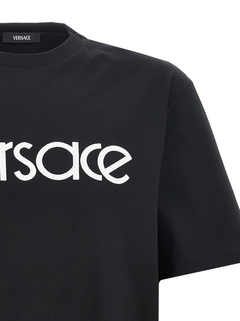 Logo embroidery t-shirt Man VERSACE White/Black