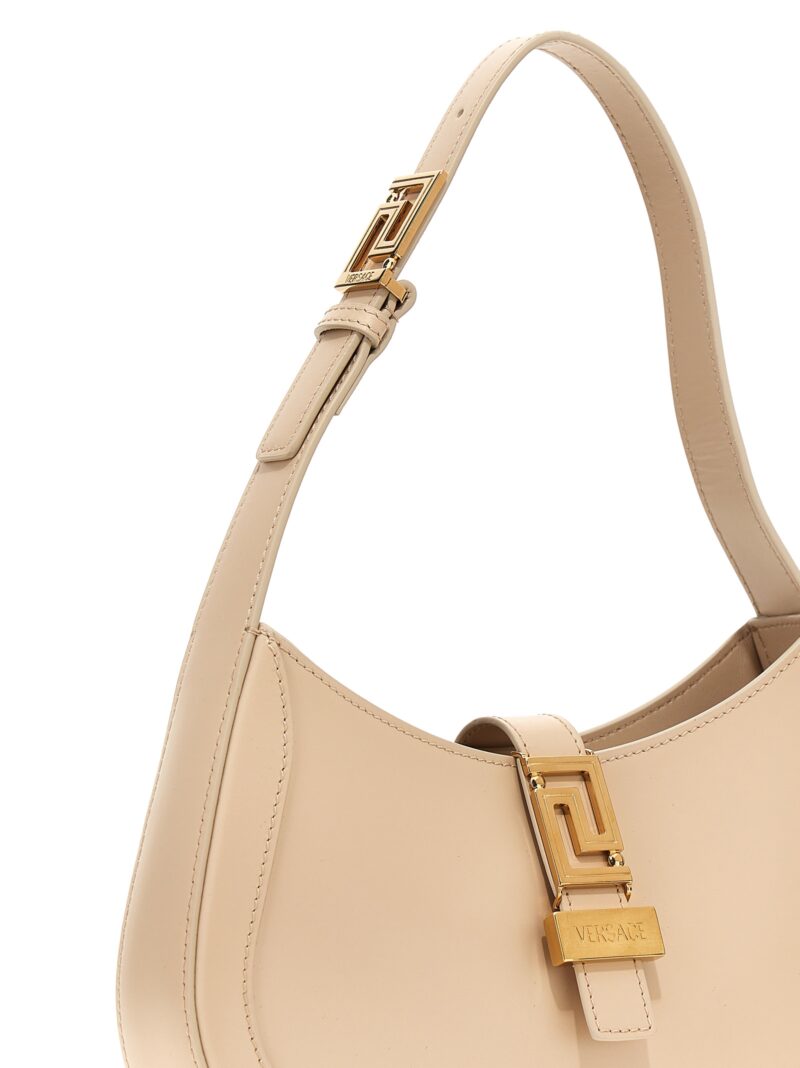 'Hobo Greca Goddess' small shoulder bag Woman VERSACE Beige