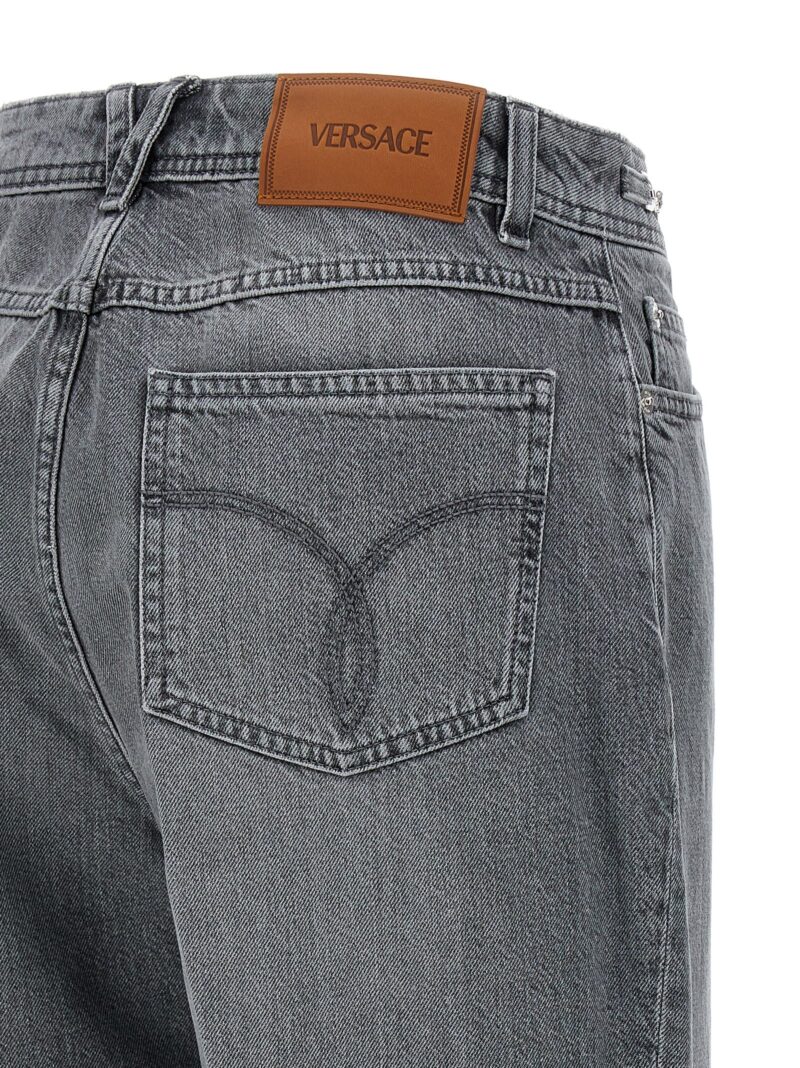 'Medusa '95' boyfriend jeans 100% cotton VERSACE Gray