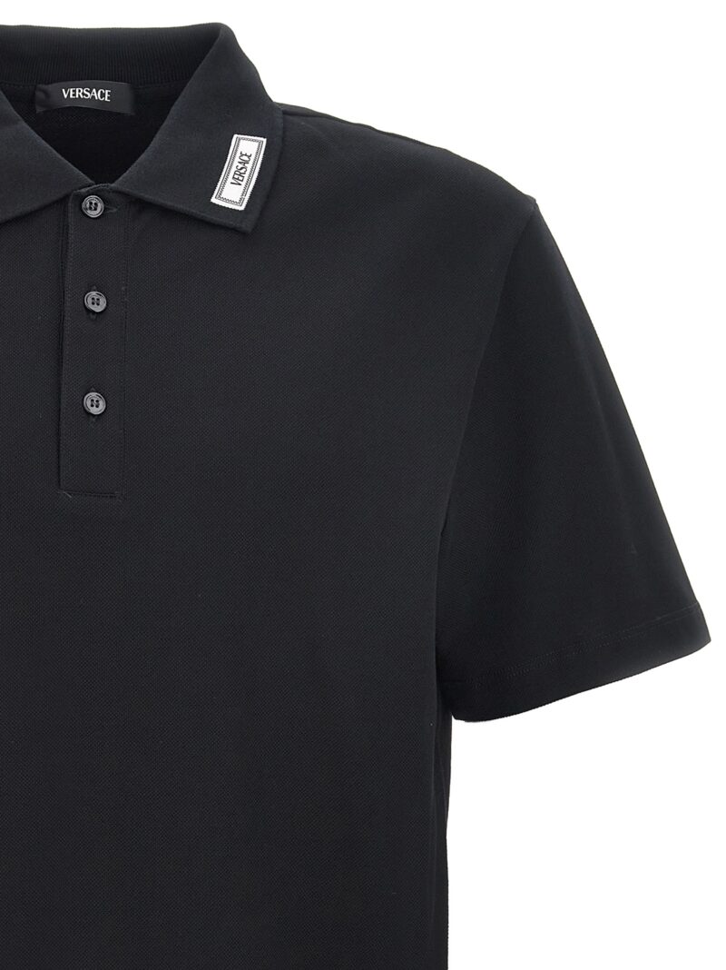 Logo polo shirt Man VERSACE Black