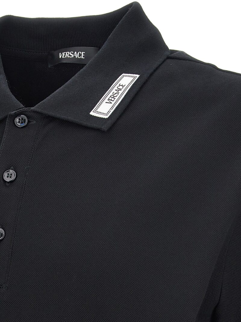 Logo polo shirt 100% cotton VERSACE Black