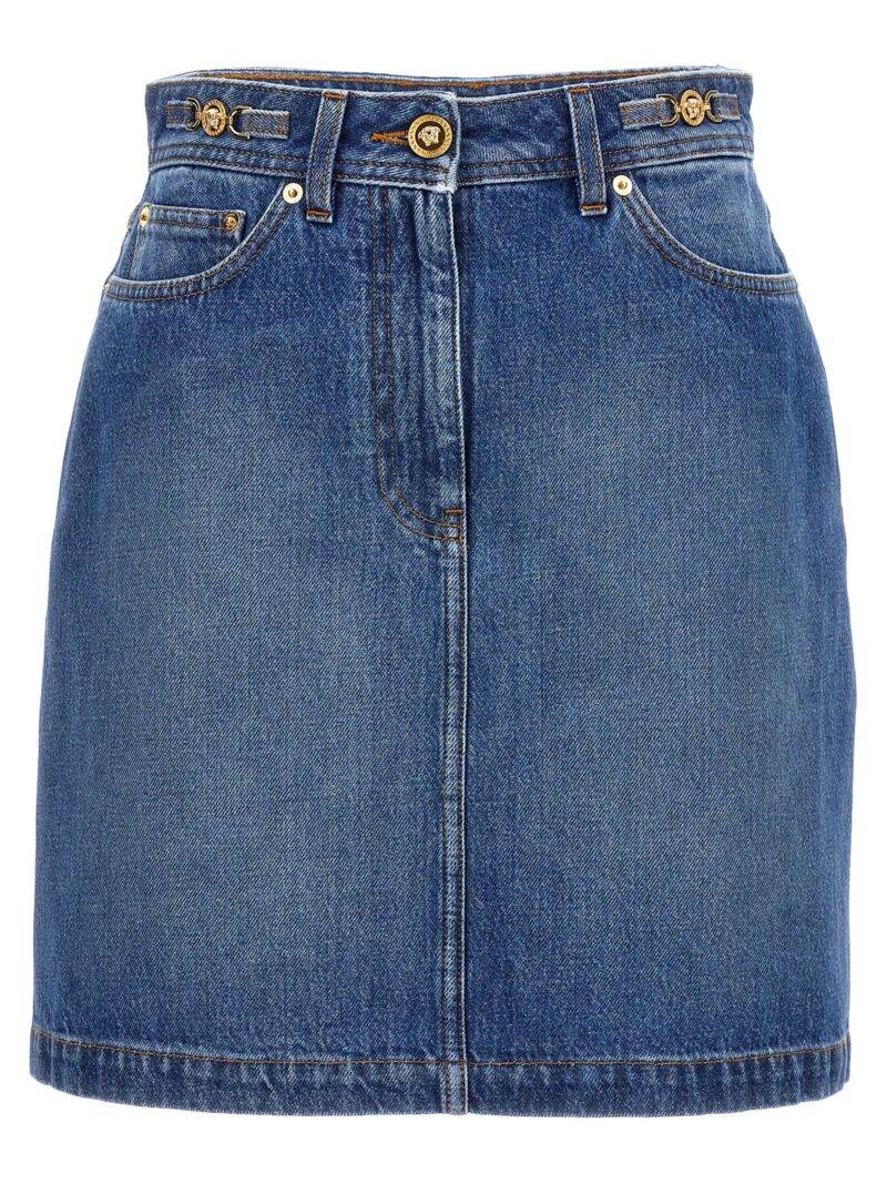 'Medusa '95' denim skirt VERSACE Blue