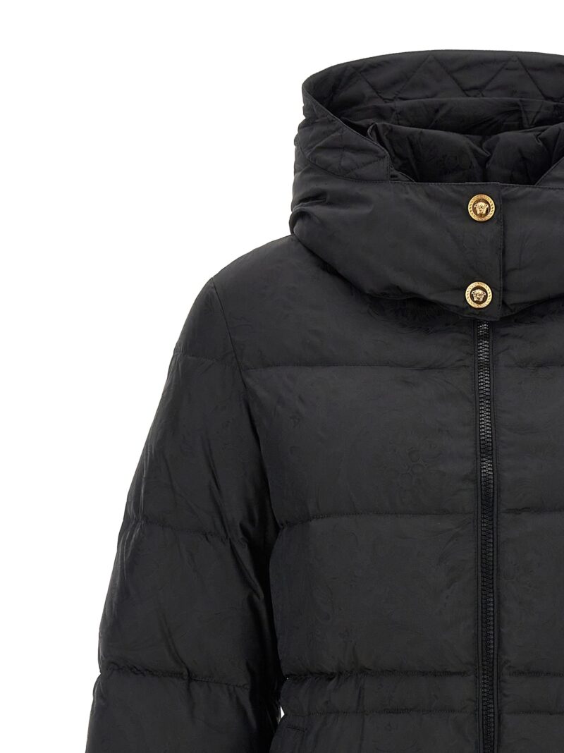 'Barocco' down jacket 100% polyamide VERSACE Black