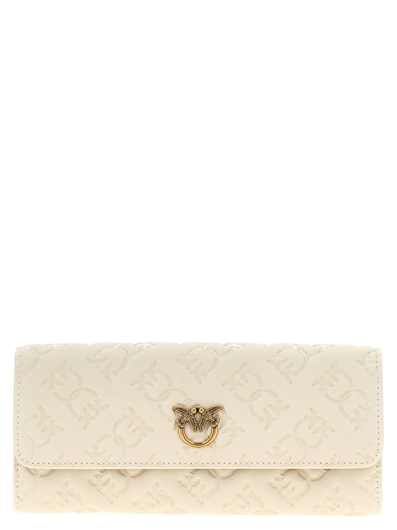 'Love Tiny Birds' wallet on chain PINKO White