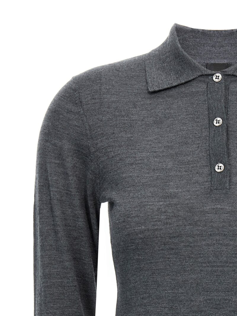 'Liquoroso' polo shirt Woman PINKO Gray