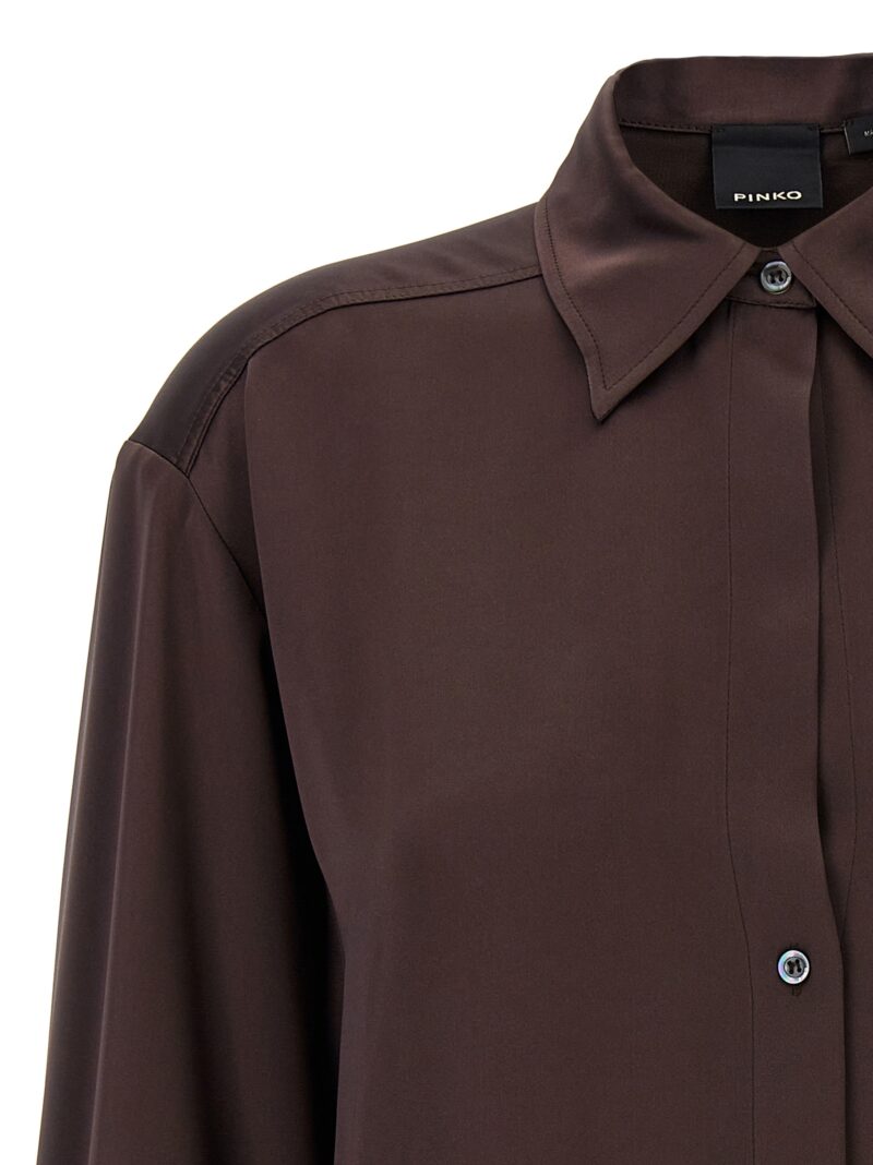 'Ciotola' shirt Woman PINKO Brown