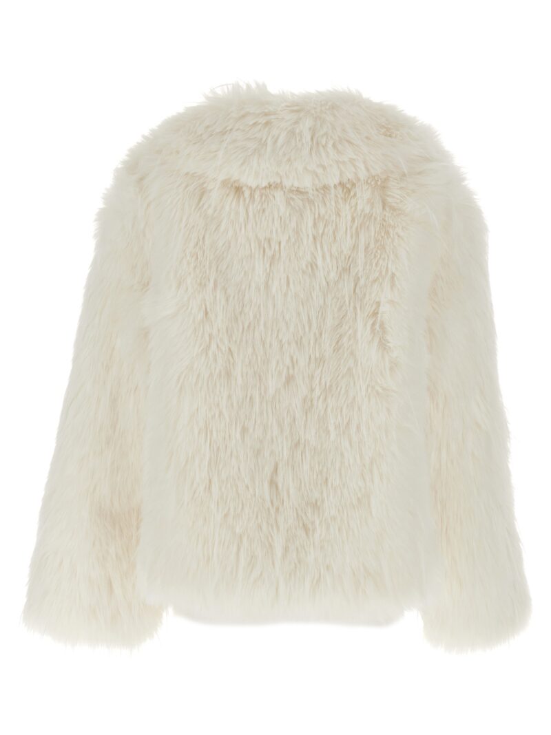 'Novaro' faux fur coat 104375A27LZ14 PINKO White