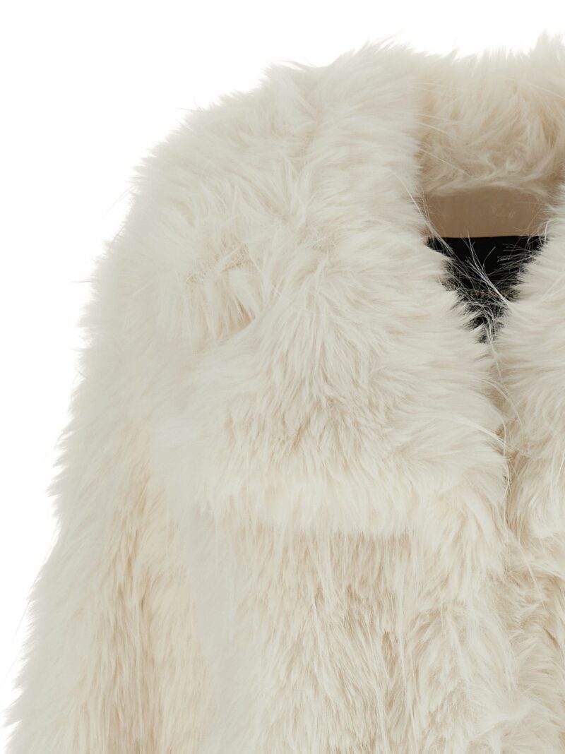 'Novaro' faux fur coat Woman PINKO White