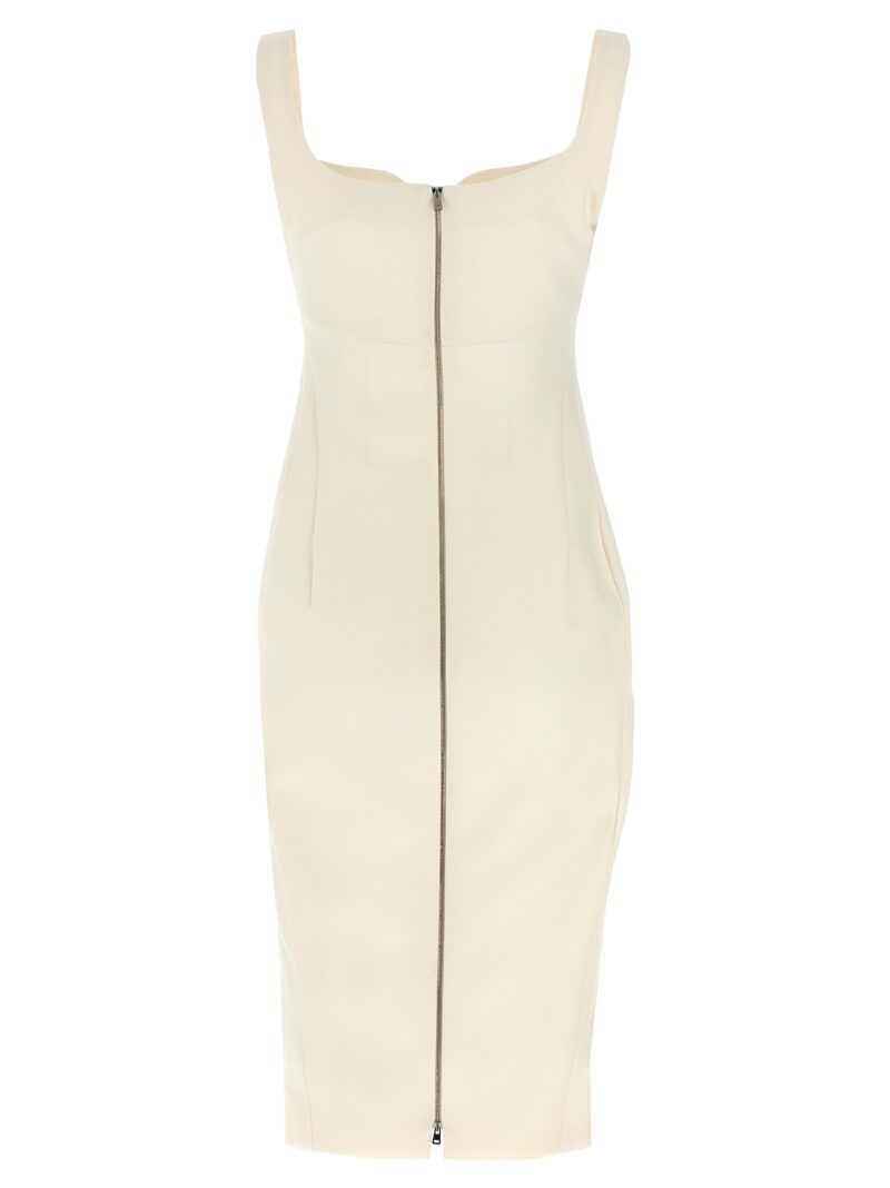 Heart neckline dress 1124WDR005532AIVORY VICTORIA BECKHAM White