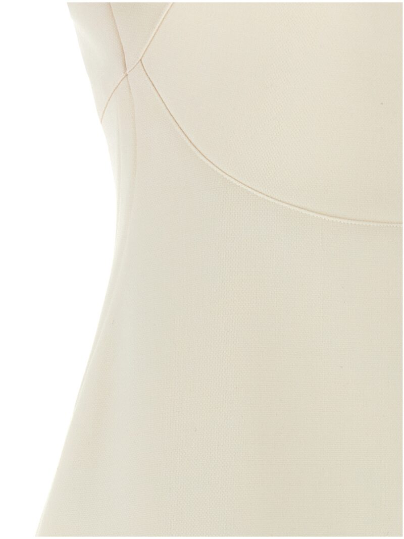 Heart neckline dress 45% polyester 36% virgin wool 16% polyamide 3% elastane VICTORIA BECKHAM White