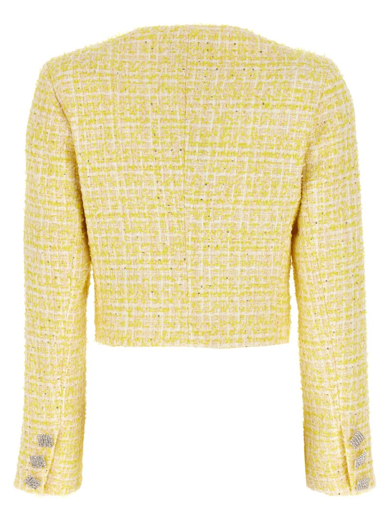 Cropped bouclé jacket 11277218951895 ROTATE BIRGER CHRISTENSEN Yellow