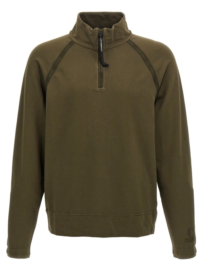 'Light Fleece Half Zipped' sweatshirt C.P. COMPANY Green