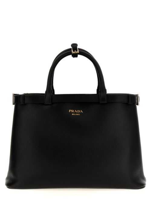 'Prada Buckle Medium' handbag PRADA Black