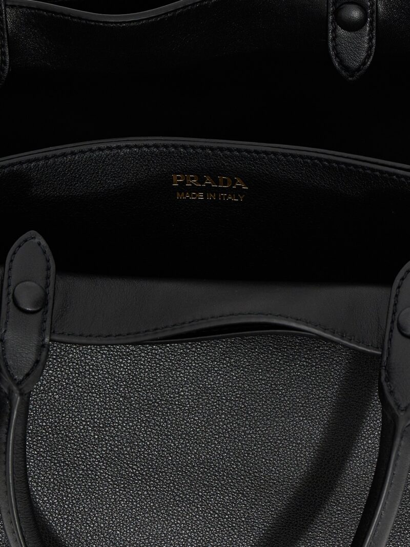 'Prada Buckle Medium' handbag 100% cow leather (Bos Taurus) PRADA Black