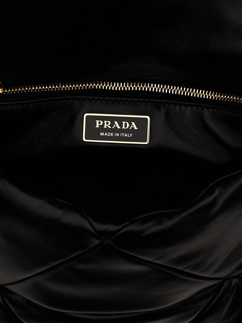 Quilted nappa shoulder bag 100% napa leather PRADA Black