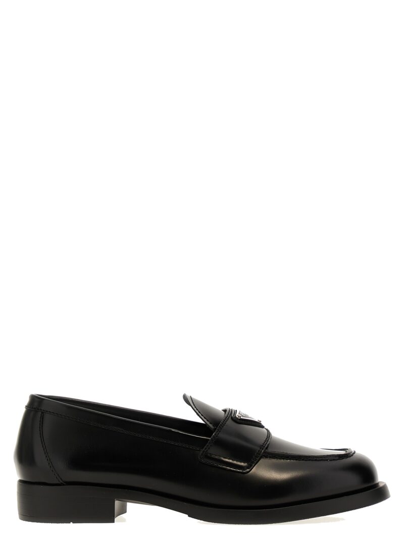 Logo loafers PRADA Black