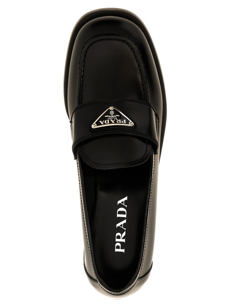 Logo loafers  PRADA Black