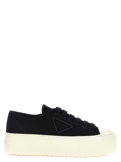 Logo canvas sneakers PRADA White/Black