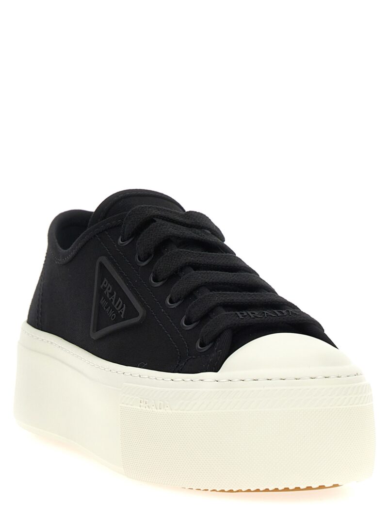 Logo canvas sneakers 1E407NFDG503LPKF0632 PRADA White/Black