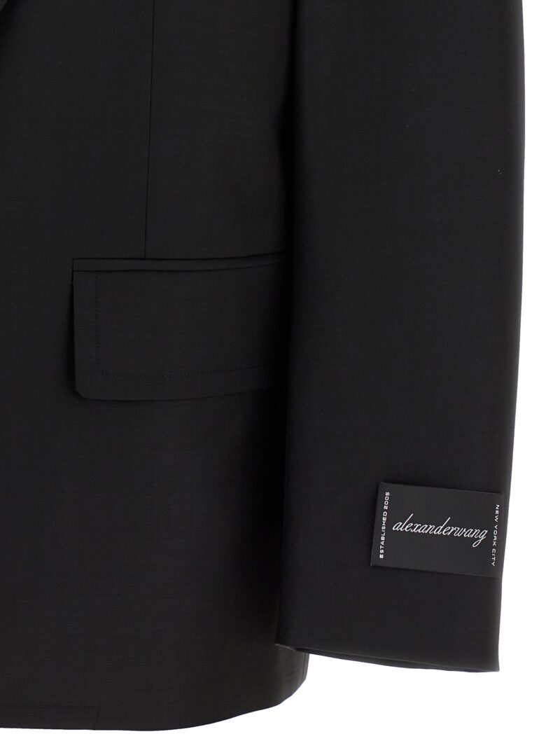 Shirt insert blazer 86% wool 9% polyamide 5% elastane ALEXANDER WANG Black