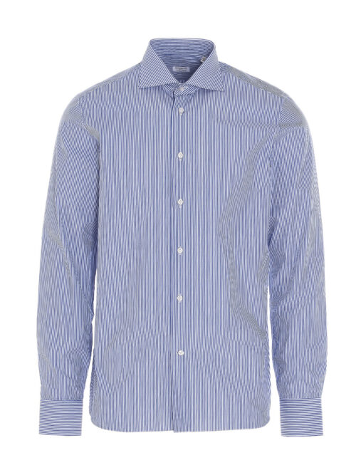 Striped cotton shirt BORRIELLO Light Blue