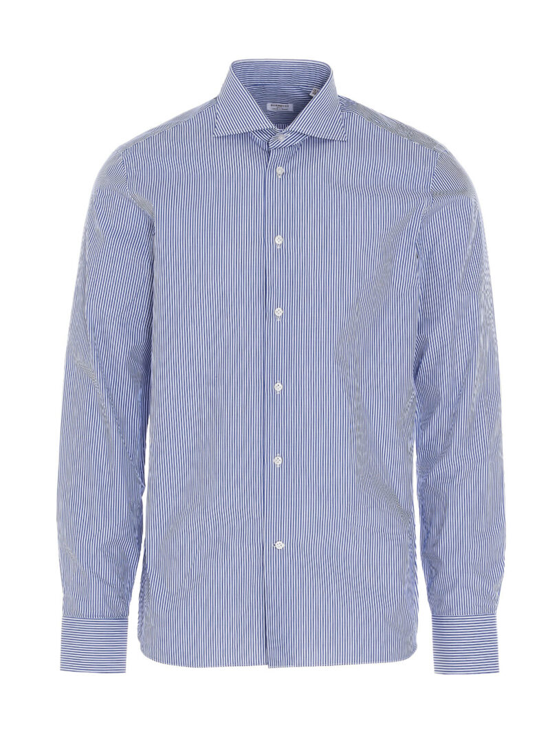 Striped cotton shirt BORRIELLO Light Blue