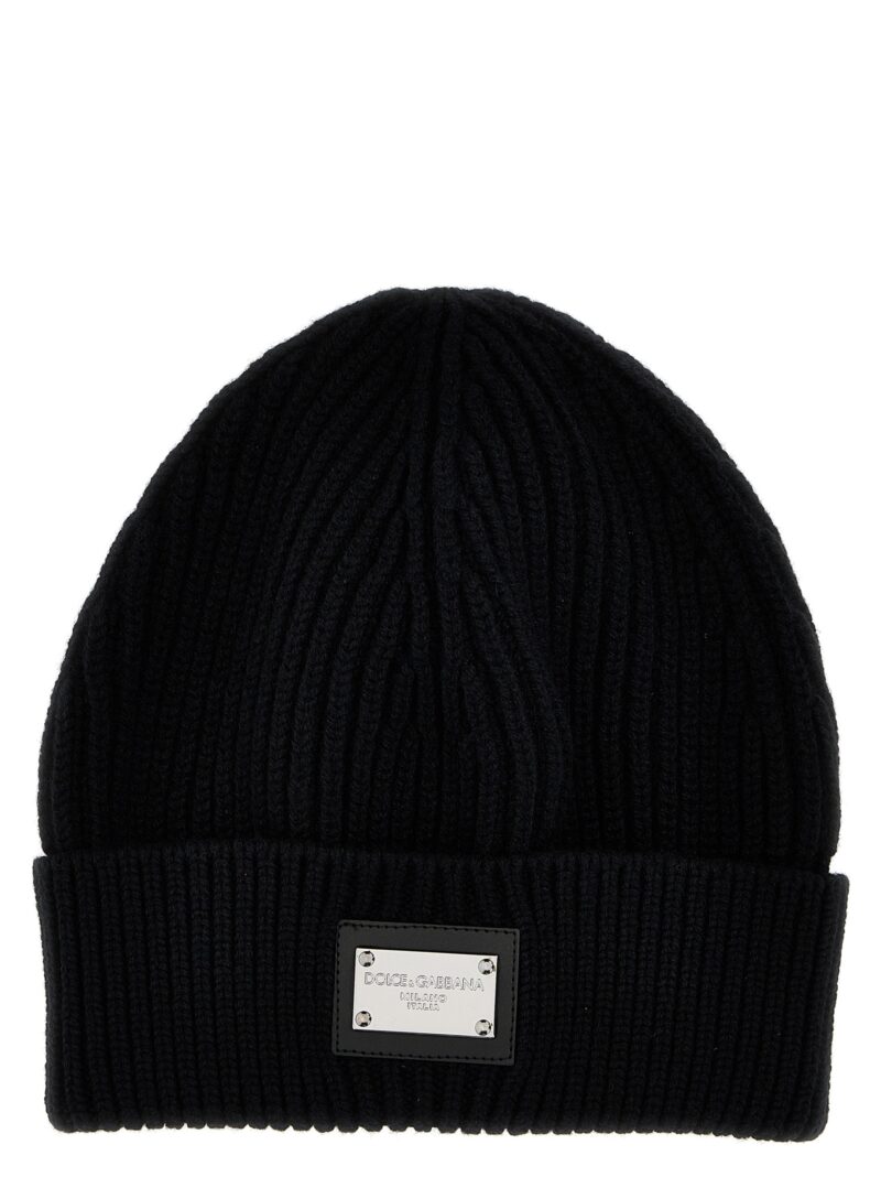 Logo plaque beanie DOLCE & GABBANA Black