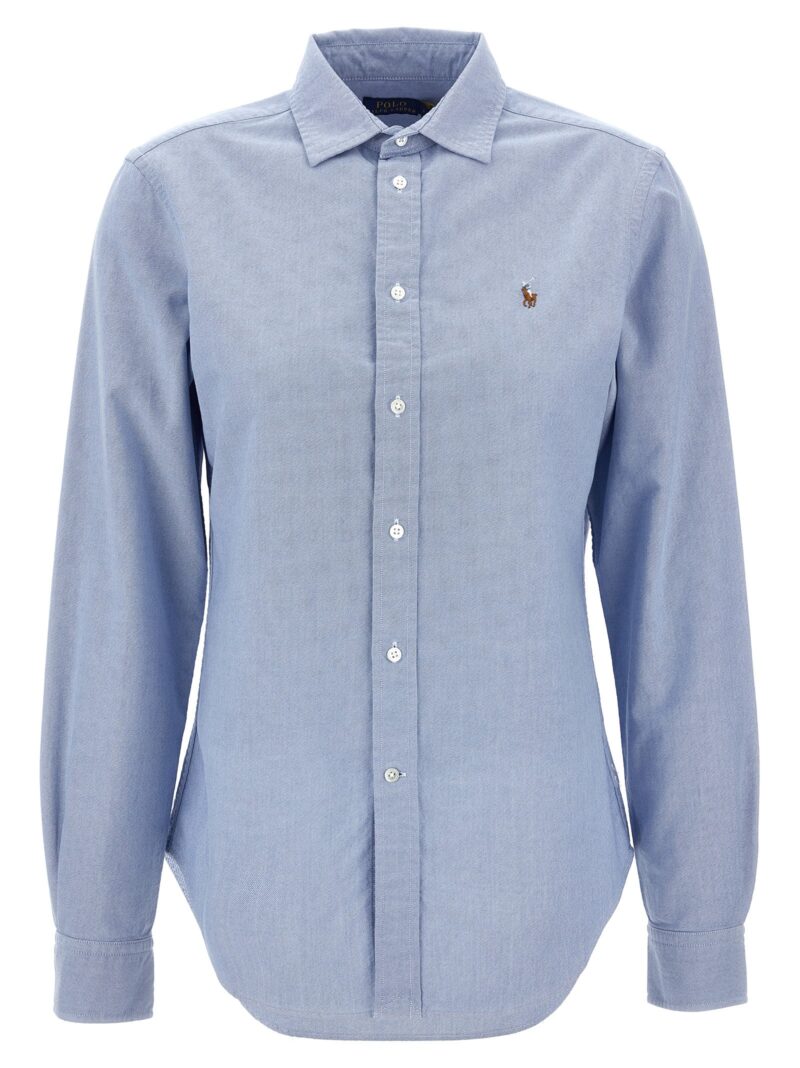 Logo embroidery shirt POLO RALPH LAUREN Light Blue