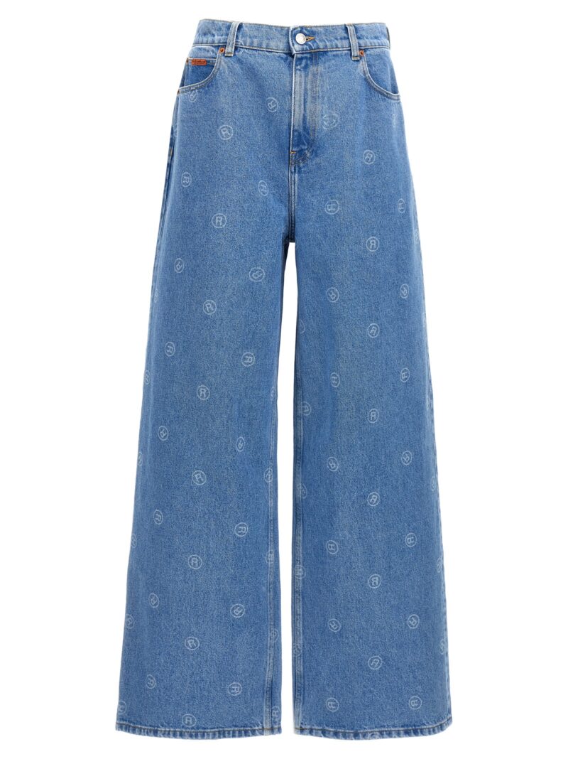 All-over logo jeans MARTINE ROSE Light Blue