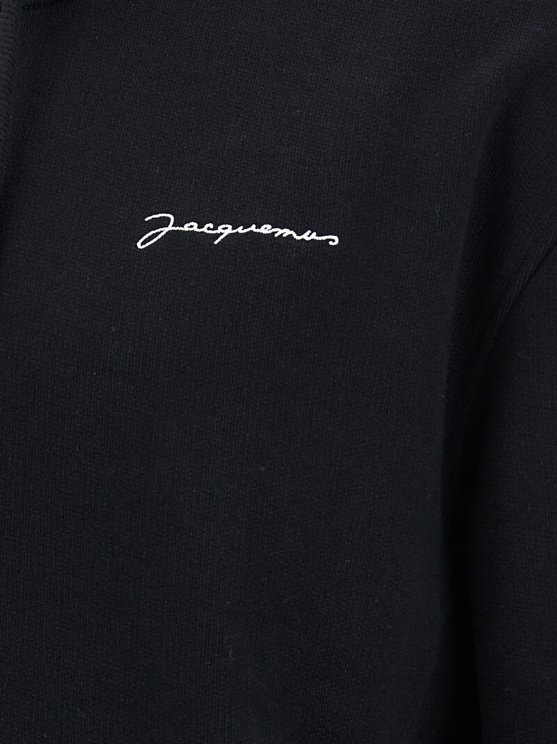 'Le sweatshirt brodé' hoodie 100% organic cotton JACQUEMUS Black