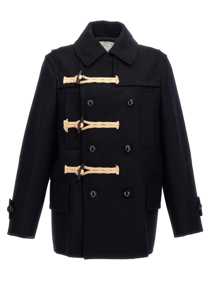 'Wool Melton' coat SACAI Blue