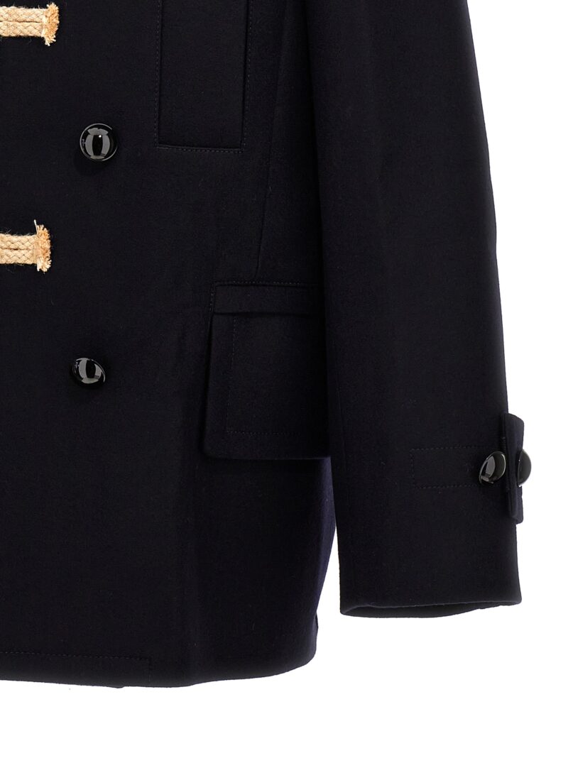 'Wool Melton' coat 100% wool SACAI Blue