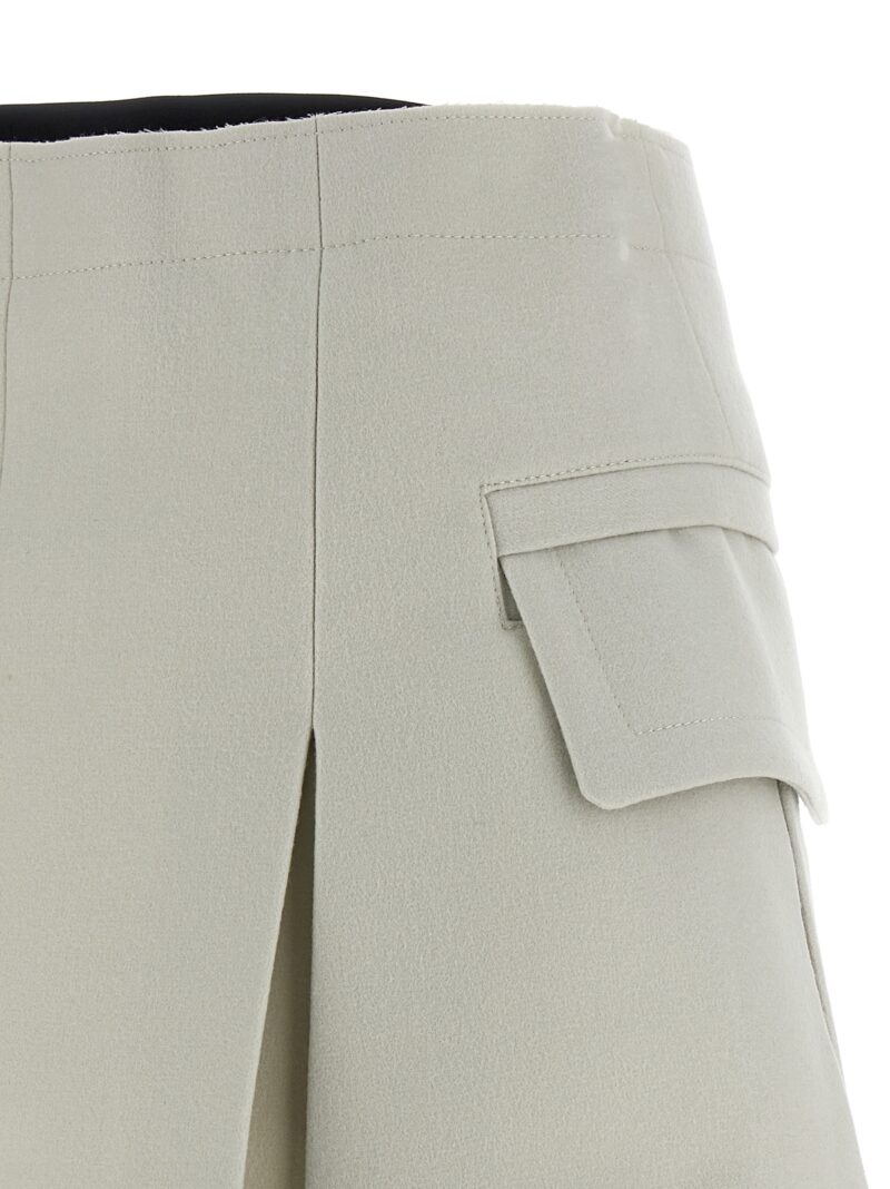 'Melton' skort 100% wool SACAI Gray