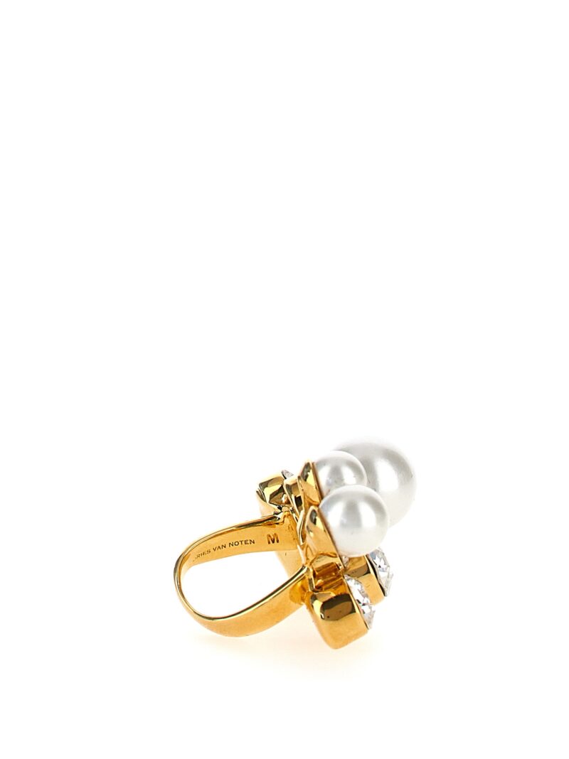 Crystal bead ring Woman DRIES VAN NOTEN Gold